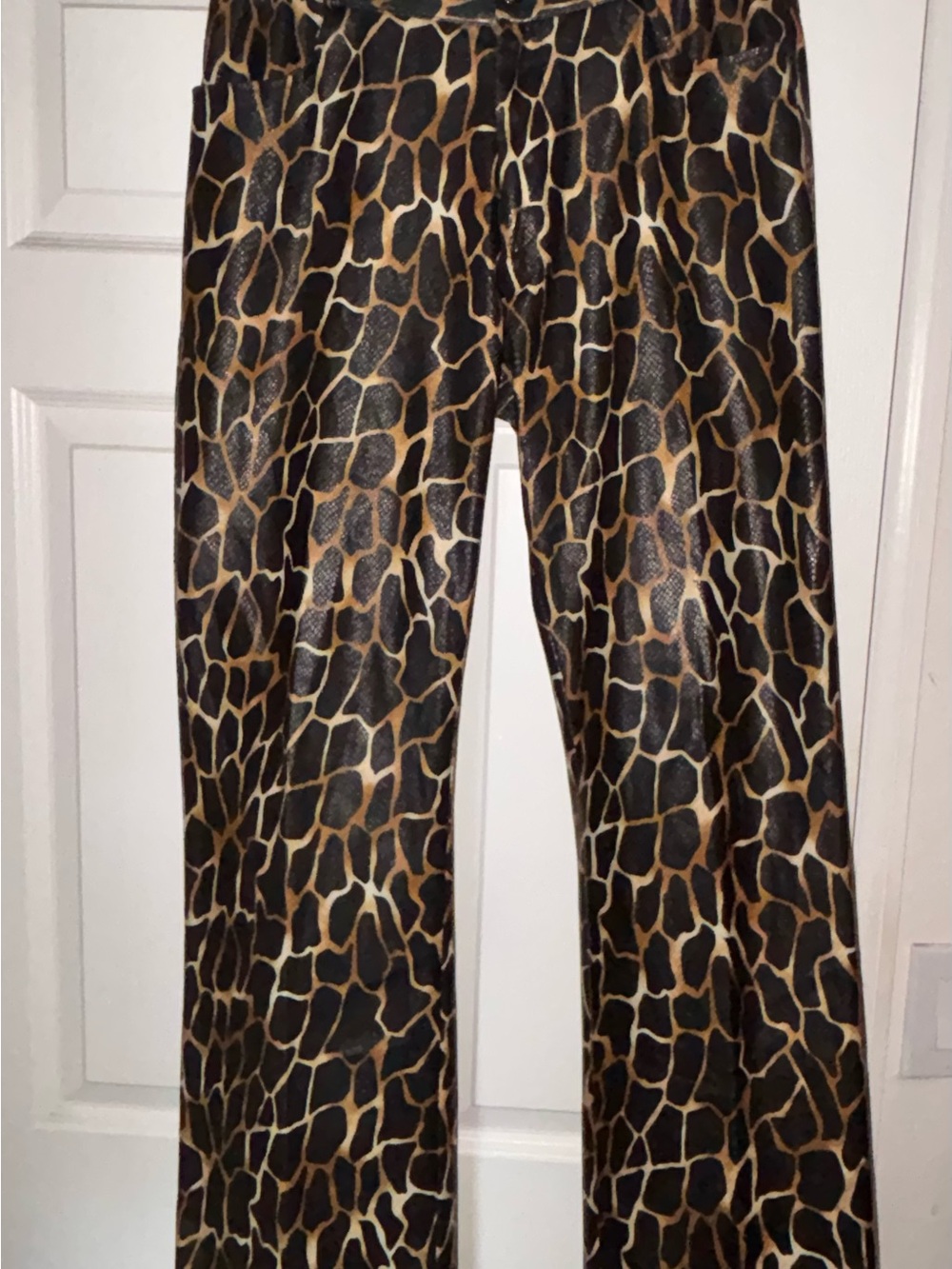 Vintage Elee Boa Snake Print Faux Leather Pants – Made in USA